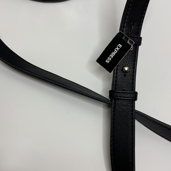 Express | Black Leather Lined Clear Bucket Bag Satchel | Boho Interior Event Bag - Picture 3 of 10